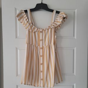 💚3/$25💚 Isabel Maternity yellow off shoulder top